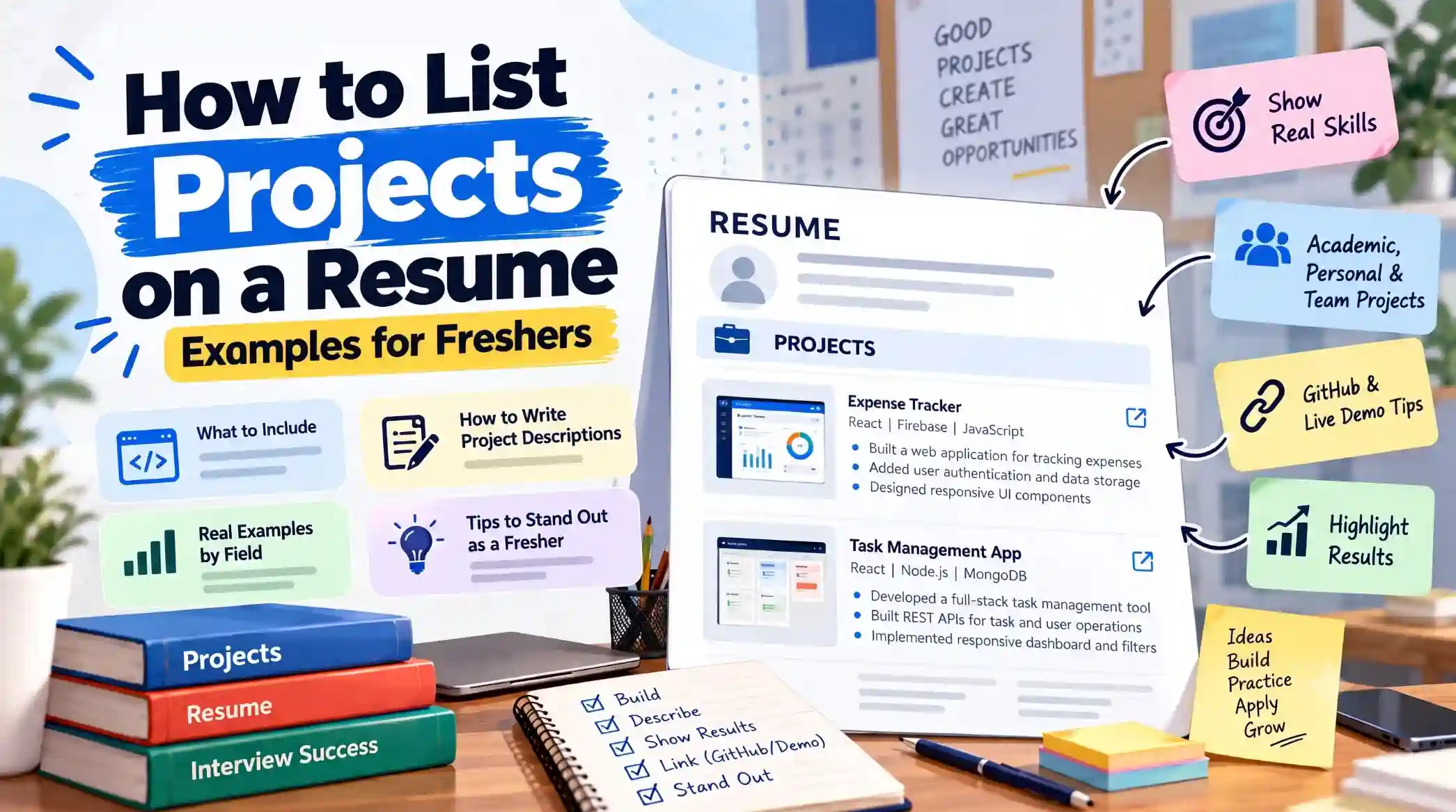 How to List Projects on a Resume: Examples for Freshers