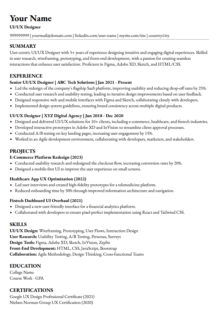 Instant Template Six